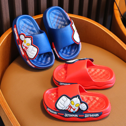 Ultraman children's summer slippers for boys cartoon indoor home non-slip bathing slippers for large, medium and small children