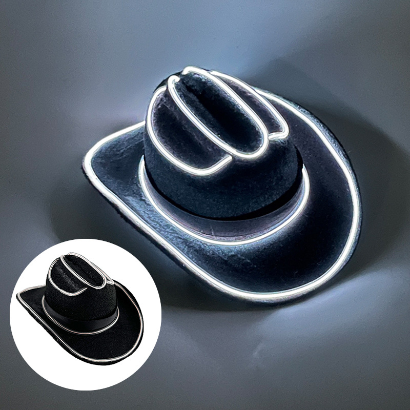 LED luminoso cinta pet sombrero vaquero gato perro mini pequeño sombrero fiesta fiesta occidental sombrero vaquero LED mascota