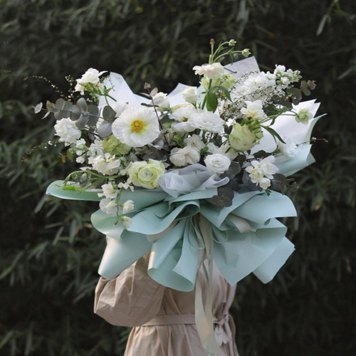 Han Su Paper Yiwu Factory Wholesale Flower Shop Bouquet Floral Wrapped Paper Matte Paper Flower Wrapping Paper