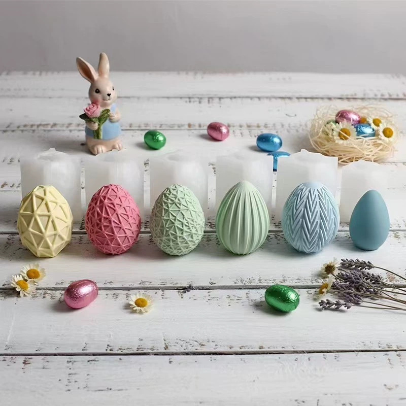 DIY сетка волнистая полосатая яйцо клеевая штукатурная форма Пасхальное яйцо свечной декор силиконовая форма