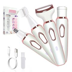 新型四合一の女性の毛剃り器usb充電電気毛剃刀の足の毛のわき毛脱毛器の私処の陰毛