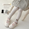 Spring New products Korean Edition children Pantyhose Wood ear bow Ninth pants Sweet lovely Combed Socks