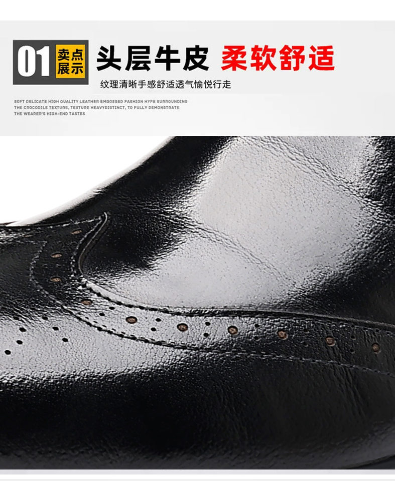 Giày bốt Martin nam da bò thật cổ trung, mũi nhọn, khóa kéo bên hông, gót 3–5 cm — Bốn mùa đen, Lông cừu đen chi tiết 12