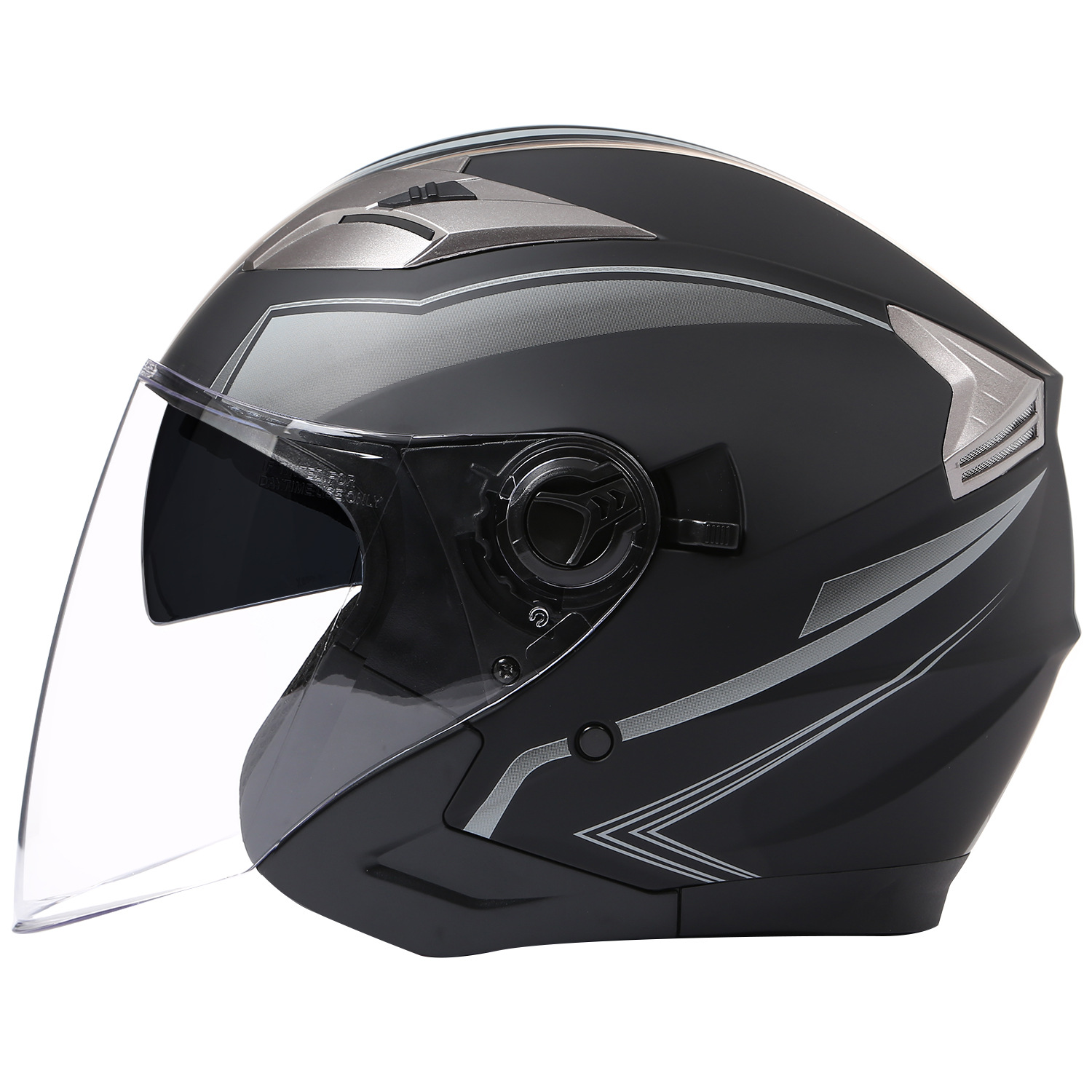 Motosiklet kaskı (dəbilqə) — Motuoche Half Helmet - gray-m57-58