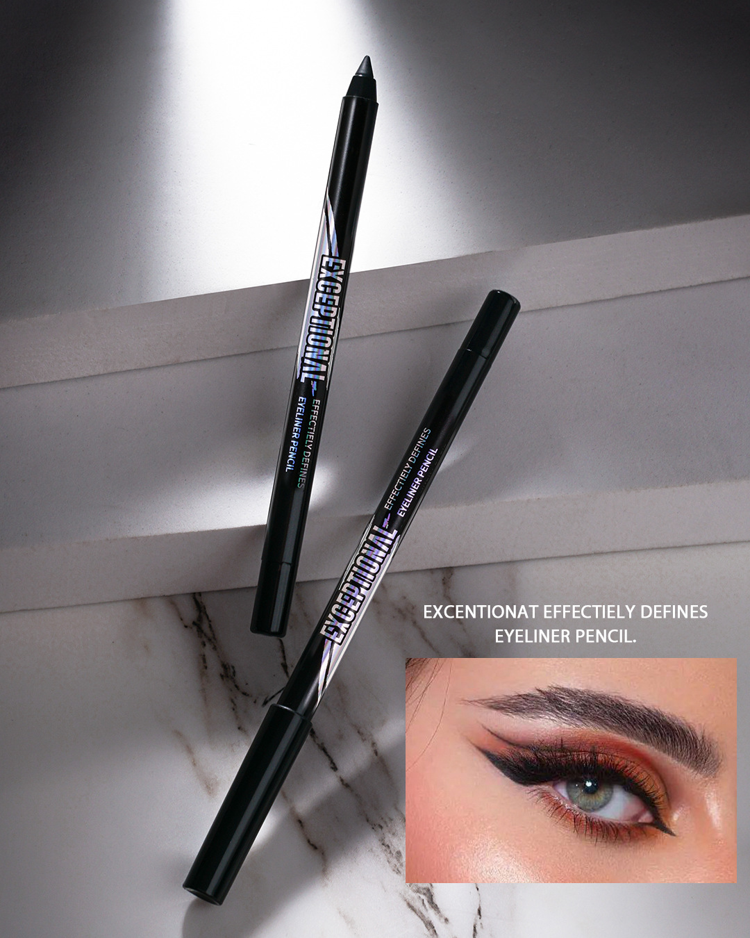 GIGIROSE small plastic stem eyeliner pen has a rich color, dries quickly, is water-resistant, sweat-resistant and not easy to smudge Item Picture