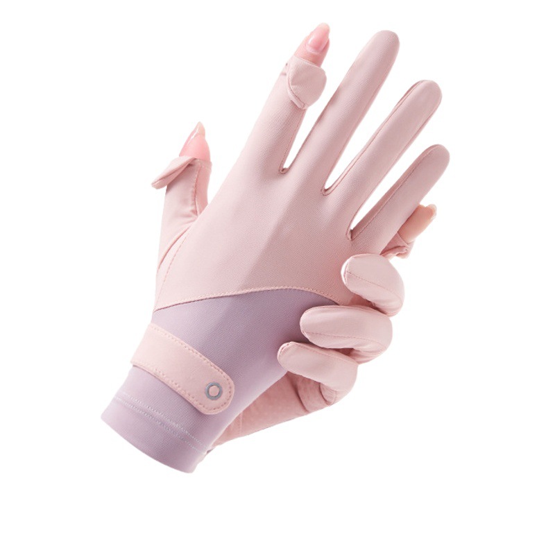 Yazhisen Sunscreen Gloves Women's Thin Summer Ice Silk UV-resistant Outdoor Non-slip Touch Screen Flip Ride Gloves
