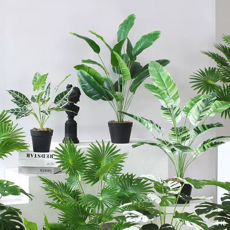 Североевропейский ветер имитация растений черепахи бамбук горшечные банановые листья поддельные зеленые растения украшения для дома крытый пейзаж бонсай
