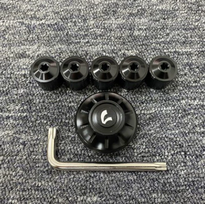 vespa spring Sprint GTS GTV modified front wheel aluminum alloy hub cover screw decorative cap (Motorcycle Safety Supplies) - black-screw-cap