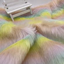 现货供应多色长毛提花七彩人造毛落水毛海派毛兔毛系列