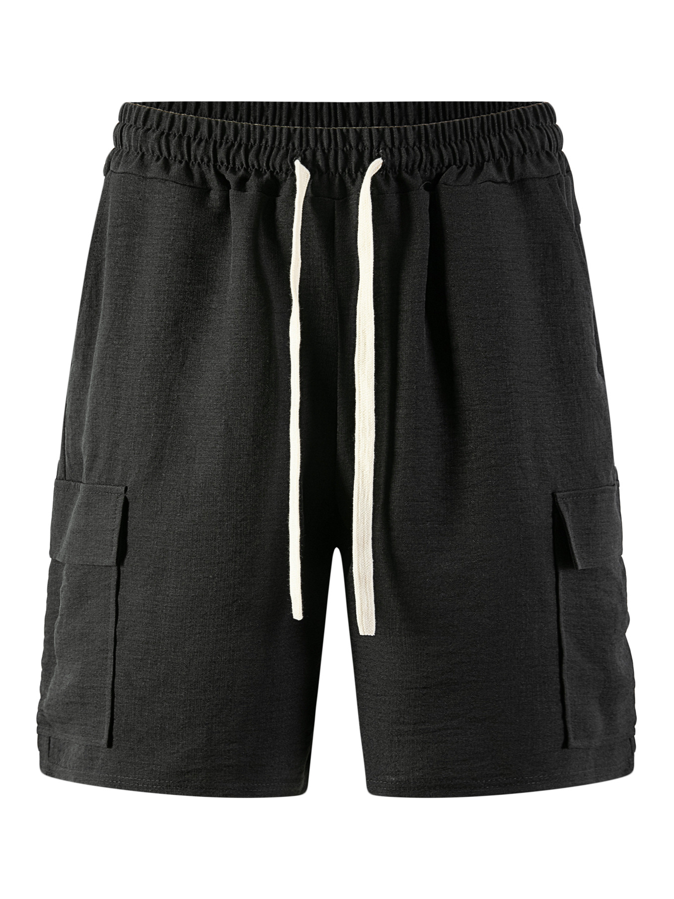 Men's Clothing Men's Retro Multi Pocket Cargo Shorts Casual Loose Fit Drawstring Sports Shorts For Formal & Casual_viptrois.com