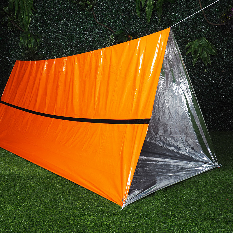 帐篷橙色户外救生应急毯野外紧急求生一次性防辐射毯帐篷跨境批发