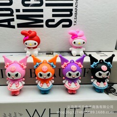 新型アニメの三麗欧公仔のクロミのキーホルダーのカップルのカバンのストラップの自動車のペンダントのキーホルダーの卸売り