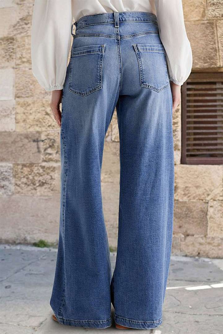 Loose Fit Type Women's Daily Casual Solid Color Full Length Jeans