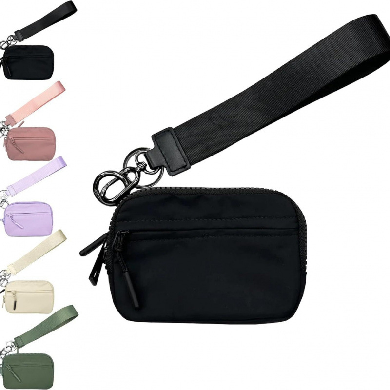 Blast portátil con muñeca impermeable nylon bolso multifuncional bolso de tarjetas llaveros monedas de cambio