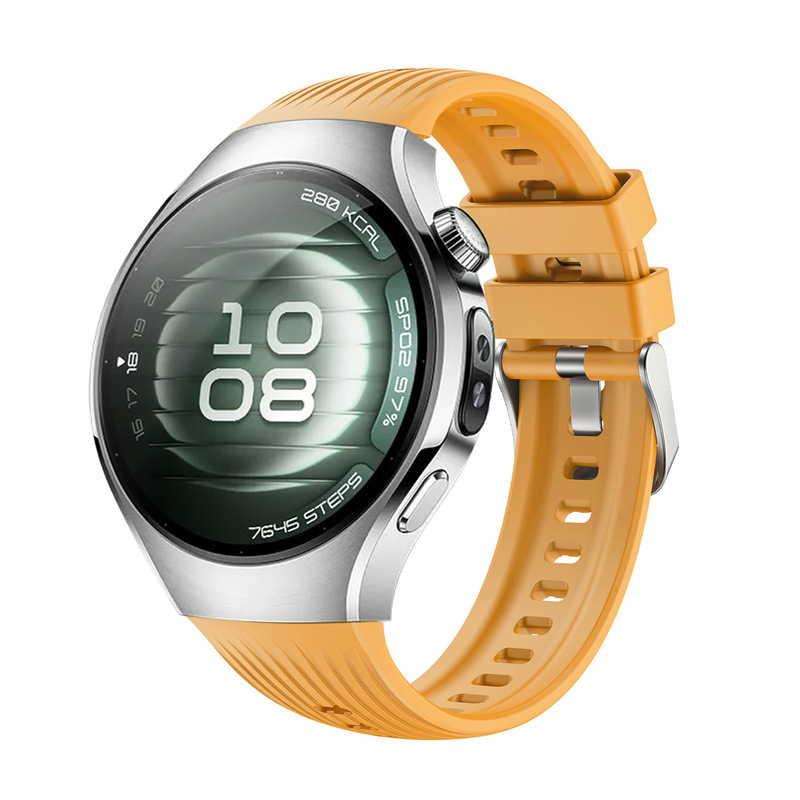 Huawei watch5 公式ストライプシリコンストラップ Huawei watch5pro シリコン時計ストラップ 46mm に適しています。|undefined