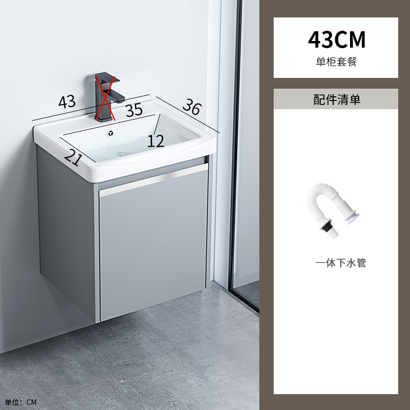 gabinete de baño de aluminio espacio integrado combinación de lavabo cerámico hotel lavabo gabinete lavabo espejo gabinete lavabo piscina