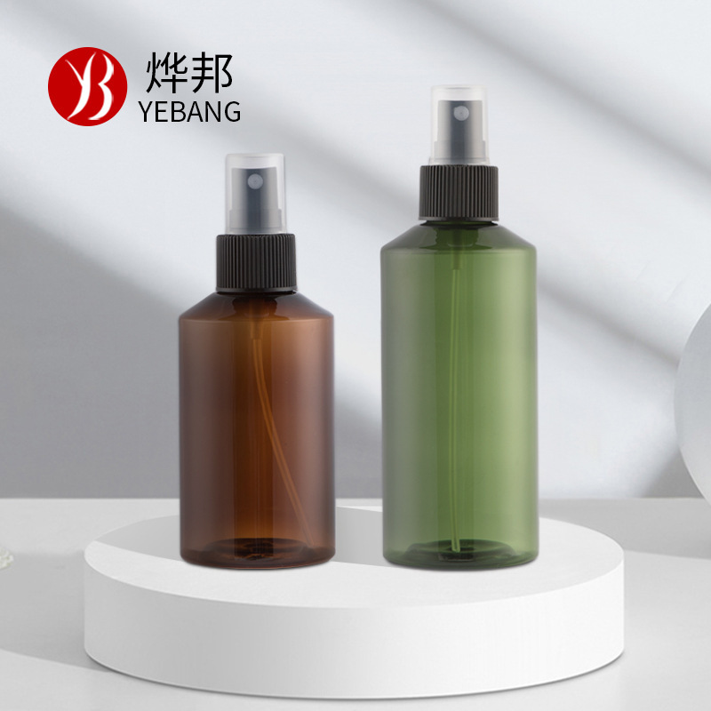 50 ml 100 150 200ml spray bottle oblique shoulder dark green PET Brown Coffee bottle Toner fine mist bottle