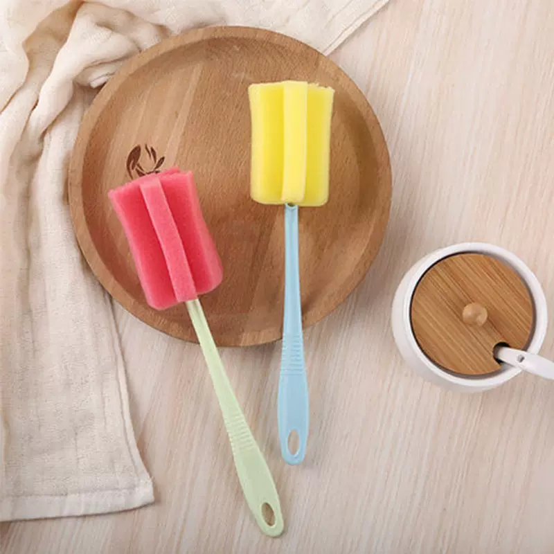 保温杯清洁刷海绵刷长柄玻璃清洗刷子奶瓶刷厂家直供杯刷赠品