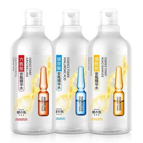 Cherry Blossom Hexapeptide Serum Essence 500ml Hydrating Moisturizing Nourishing Smoothing Toner Hyaluronic Acid Refreshing Toner