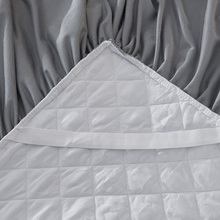 高端水晶绒加厚床裙单件韩版蕾丝床罩夹棉防滑床套保护套床围冬艺