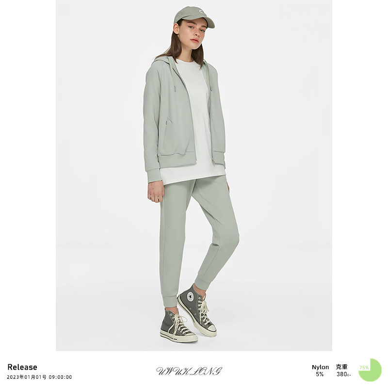 2022 Autumn and Winter Sports Suit Running Fitness Leisure Suit Breathable Loose Hooded Long-sleeved Zipper Jacket for Women 2022 Autumn and Winter Sports Suit Running Fitness Leisure Suit Breathable Loose Hooded Long-sleeved Zipper Jacket for Women