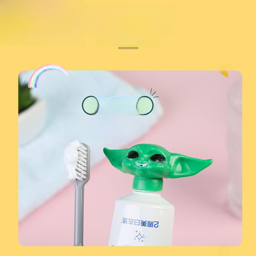 Factory Xiaohongshu Baby Yoda Cute Yoda Baby Toothpaste Squeeze Toy Prank Toothpaste Head