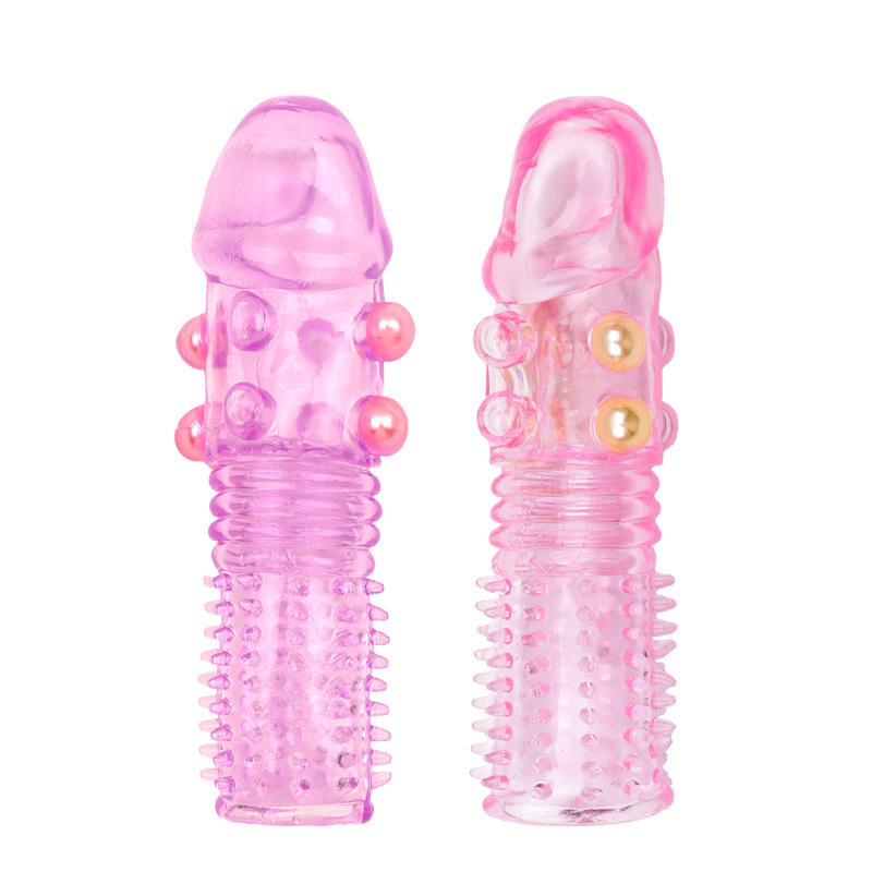 Wolf Tooth Textured Condom Sleeve, Spiked Dragon Ball Design, Purple Extended Fit — detail image 8