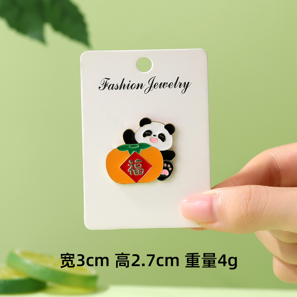Dibujos animados lindo panda flor flor broche colección de la familia panda animal metal insignia accesorios de ropa para niños regalos