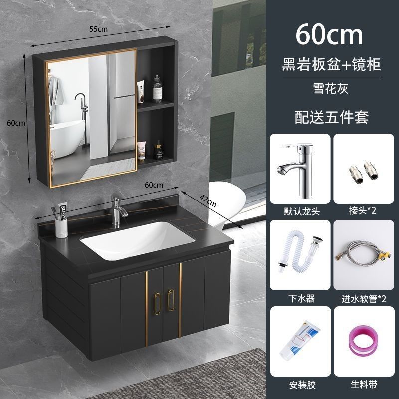 Espacio aluminio tocador tocador tocador tocador armario integrado tabla de roca encimera lavabo lavabo mueble de baño mueble de baño