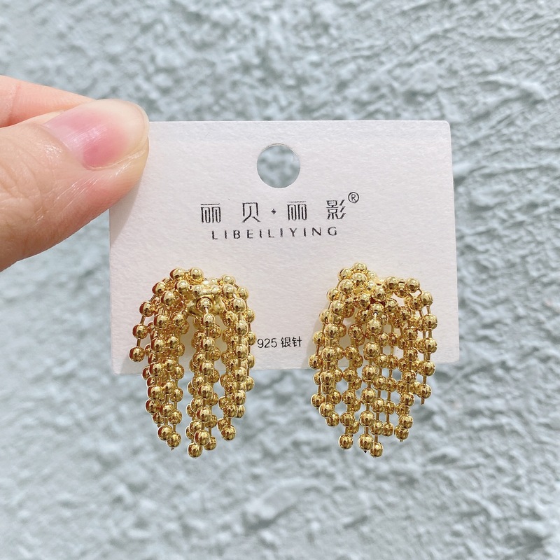 丽银/丽贝丽影复古金属耳环潮流耳饰女简约气质耳坠个性时尚潮款|undefined