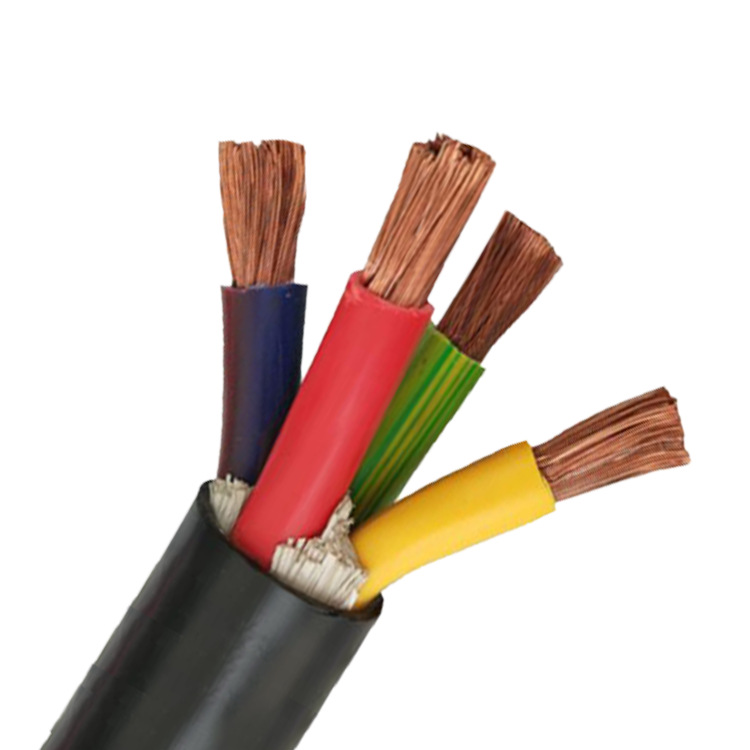 厂家直销铜芯YJVR 3+1/3+2芯 2.5/4/6平方国标绝缘阻燃电力电缆线