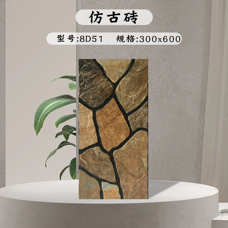 屋外のベランダの庭の壁のれんがの文化の石のアメリカの郷は古いタイルの農村の別荘の庭の花園の外壁をまねます。|undefined