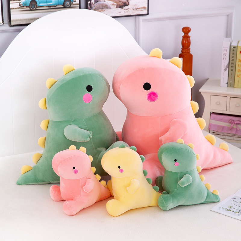 Lindo super suave grasa dinosaurio muñeca dormir almohada de peluche juguete de dibujos animados regalo de cumpleaños para niñas transfronteriza al por mayor