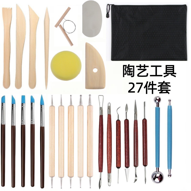 Juego de 5 Herramientas de Cerámica para Trabajar la Arcilla, Cuchillos para Esculpir Arcilla, Herramientas de Escultura de Arcilla de Doble Cabeza para Niños, Venta al por Mayor
