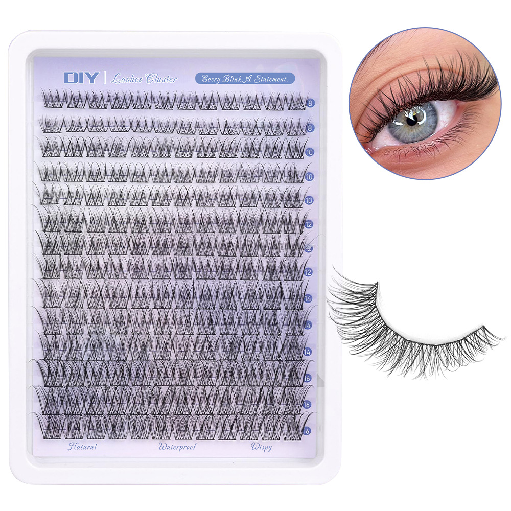 Fábrica al por mayor amazon europeas y americanas pestañas falsas ligeras y vívidas pestañas paquetes de pestañas injerto libro de pestañas transfronterizas