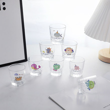 卡通玻璃烧酒杯家用50ml小酒杯创意酒盅一口杯迷你清酒杯子高颜值