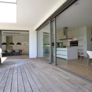 Custom Size Sliding Door Double Glass Aluminum Door Broken Bridge Energy Saving Balcony Sliding Door