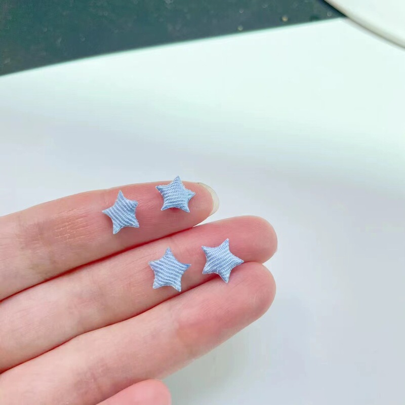 Fabric empty five-pointed star two-dimensional shoes clothes bag hand book jewelry decoration accessories goo card yum