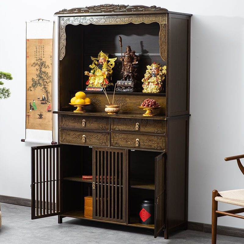 Buddhist Altar Cabinet for Home Use, Buddha Cabinet, Offering Table, Buddha Statue Cabinet, Buddhist Shrine