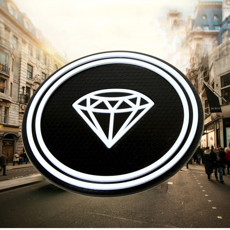 Car anti-slip mat, perfume ornament, car decoration sticker, diamond sticker, feather, sun-resistant, high-temperature resistant, diamond mat