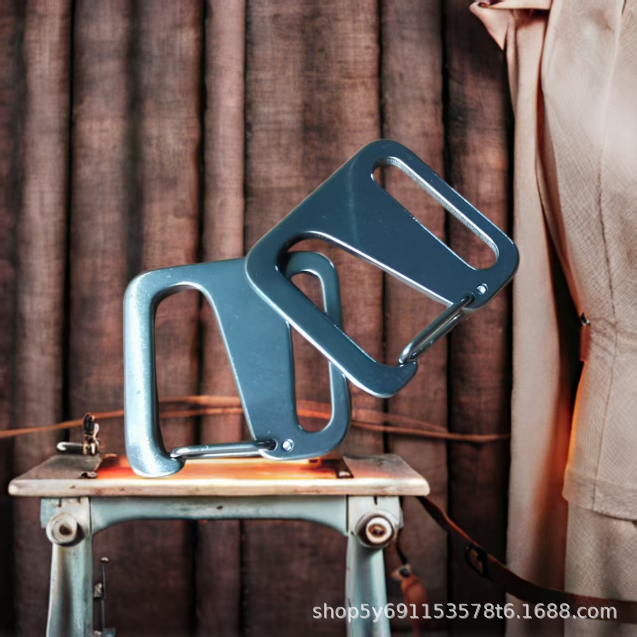 Stainless Steel Webbing Buckle 9-Shaped Metal Buckle Luggage Webbing Accessories Spring Hook G-Shaped Outdoor Hanging Buckle Carabiner