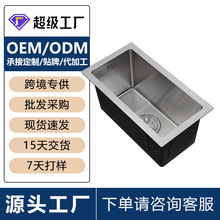 定制跨境304不锈钢手工盆水槽台下吧台小单槽水池厨房加厚洗碗池