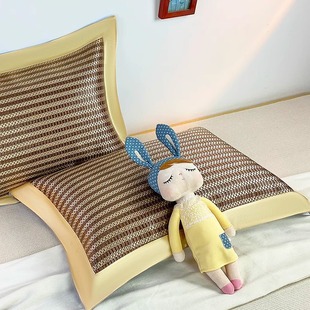New summer cool rattan mat pillowcase summer bamboo rattan ice rattan ice silk mat pillowcase a pair of 2