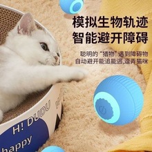 新款电动滚滚球USB充电式逗猫电动猫咪玩具自嗨解闷宠物用品批发