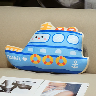 Oyuncaq yastıqlar Truck Pillow Plush Toy - 5030cm-blue-ship-03kg-dimensions-as-shown-in-the-picture