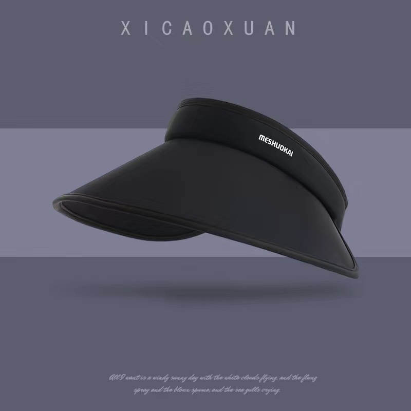 블랙 [UPF50 대형 브림 양면 아이스 실크 업그레이드 접이식 버전]]