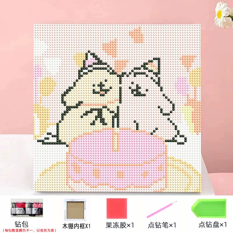 Набор алмазной мозаики DIY Kuromi и мультфильмы 20×20 см, рамка-наклейка, детское творчество