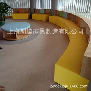 设计定制读书角书吧休闲沙发书柜书墙书架文件资料陈列展示柜