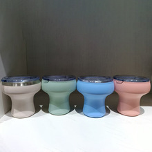 外贸新款马提尼杯304不锈钢双层真空异形杯红酒杯车载咖啡杯批发