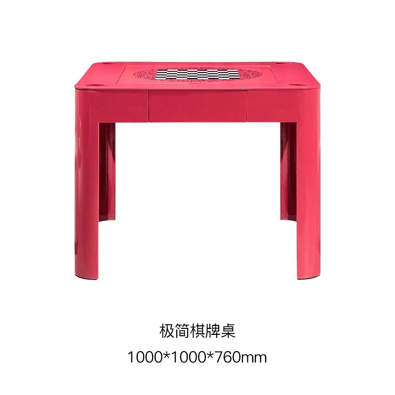 Mesa de mahjong manual de lujo ligero italiano, villa casera, mesa de gorrión de lavado de manos, mesa de ajedrez de póquer rojo de 1 metro